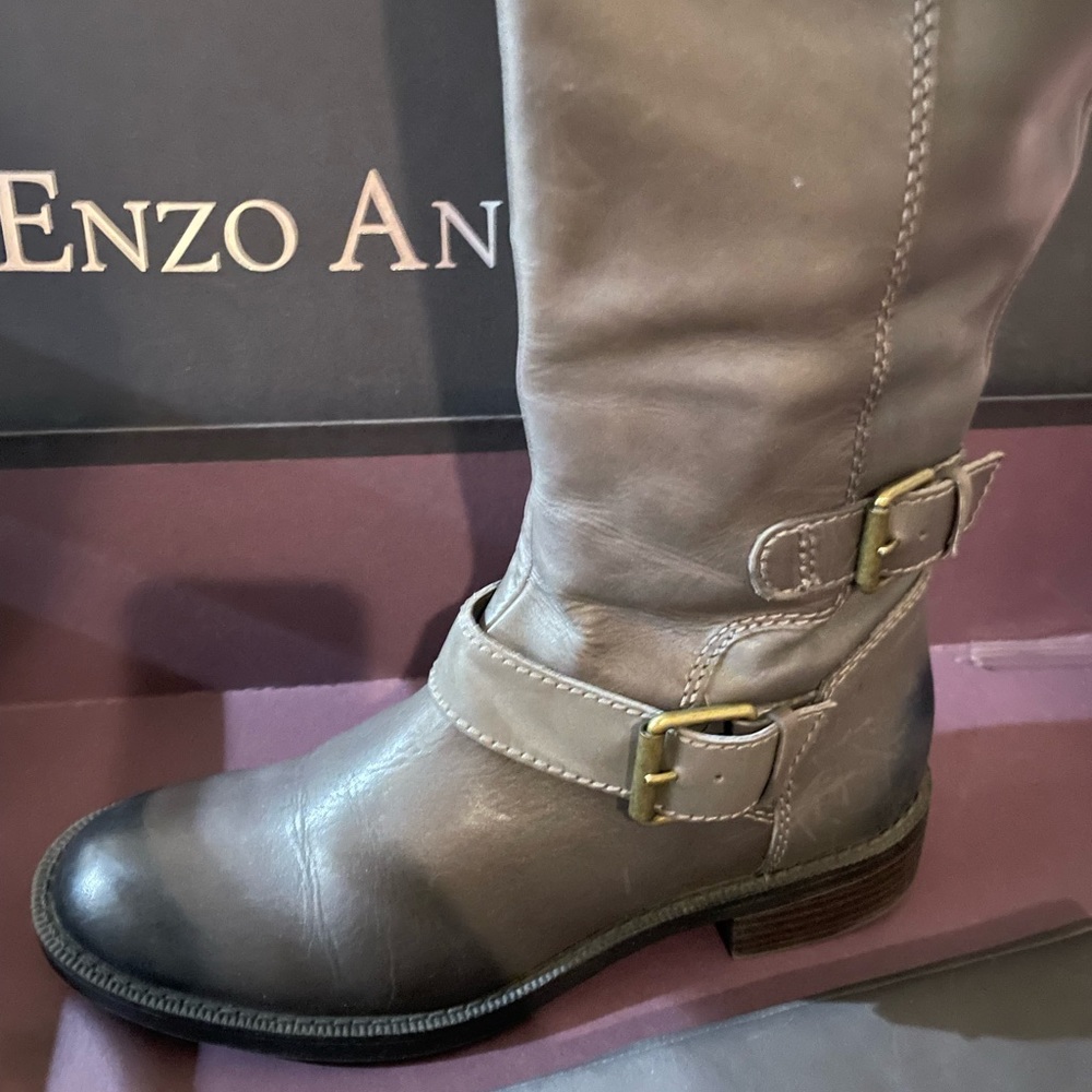 Gray boots